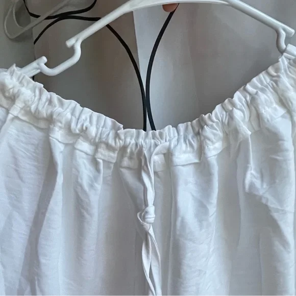 White Cotton Bloomer Pant with Lace Ruffle | Size Small - Picture 5 of 8